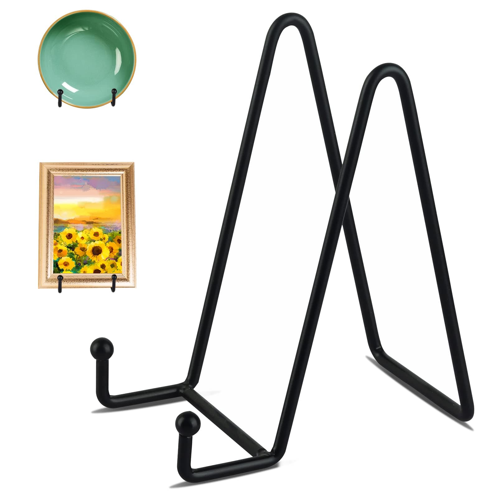 Decolore 3 Pack 6 Inch Black Metal Display Stands