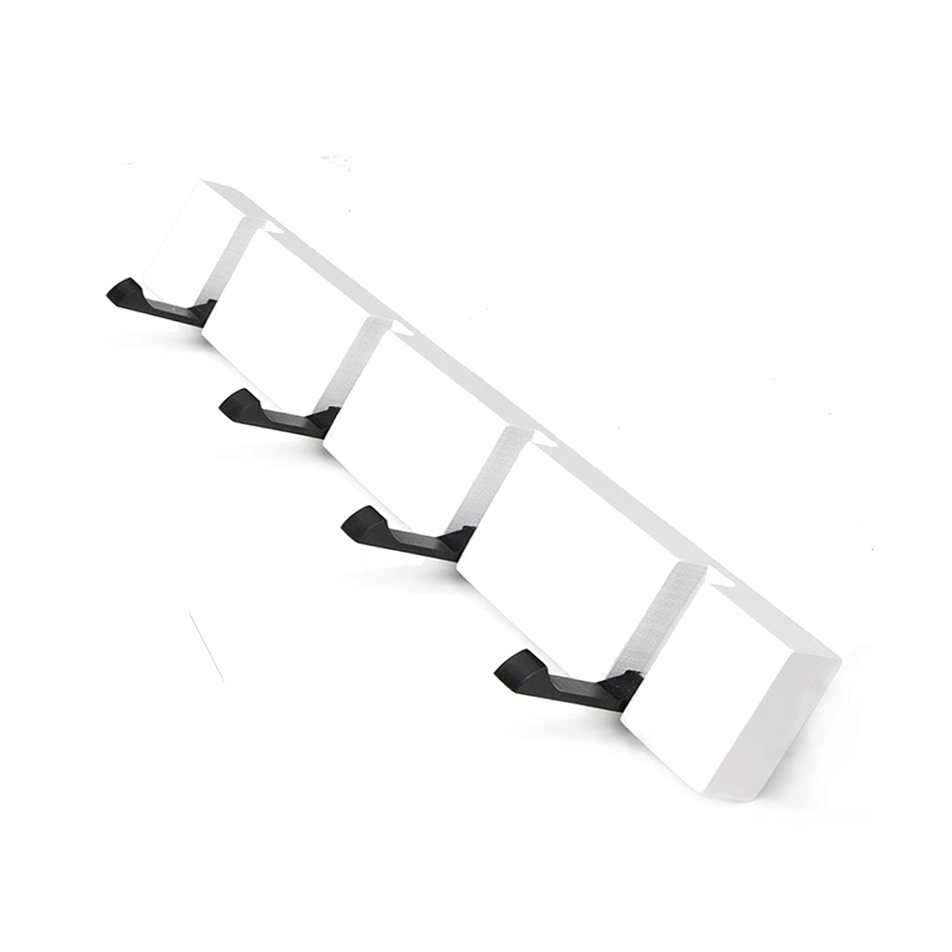 Space-Saving Wall-Mounted Coat Rack with 4 Hooks - White