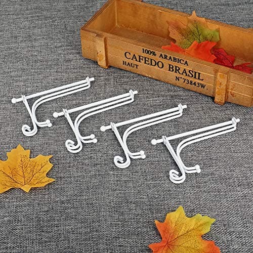 LIONWEI 4 Inch White IronPlate Stand Holder for Plates and Photos, 4pcs