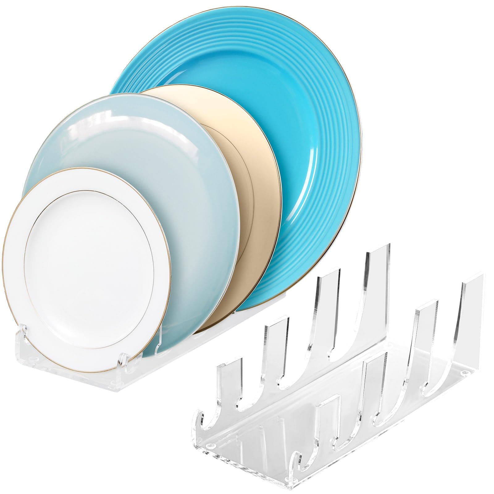 Domensi Acrylic Plate Stands for Display China Place Setting
