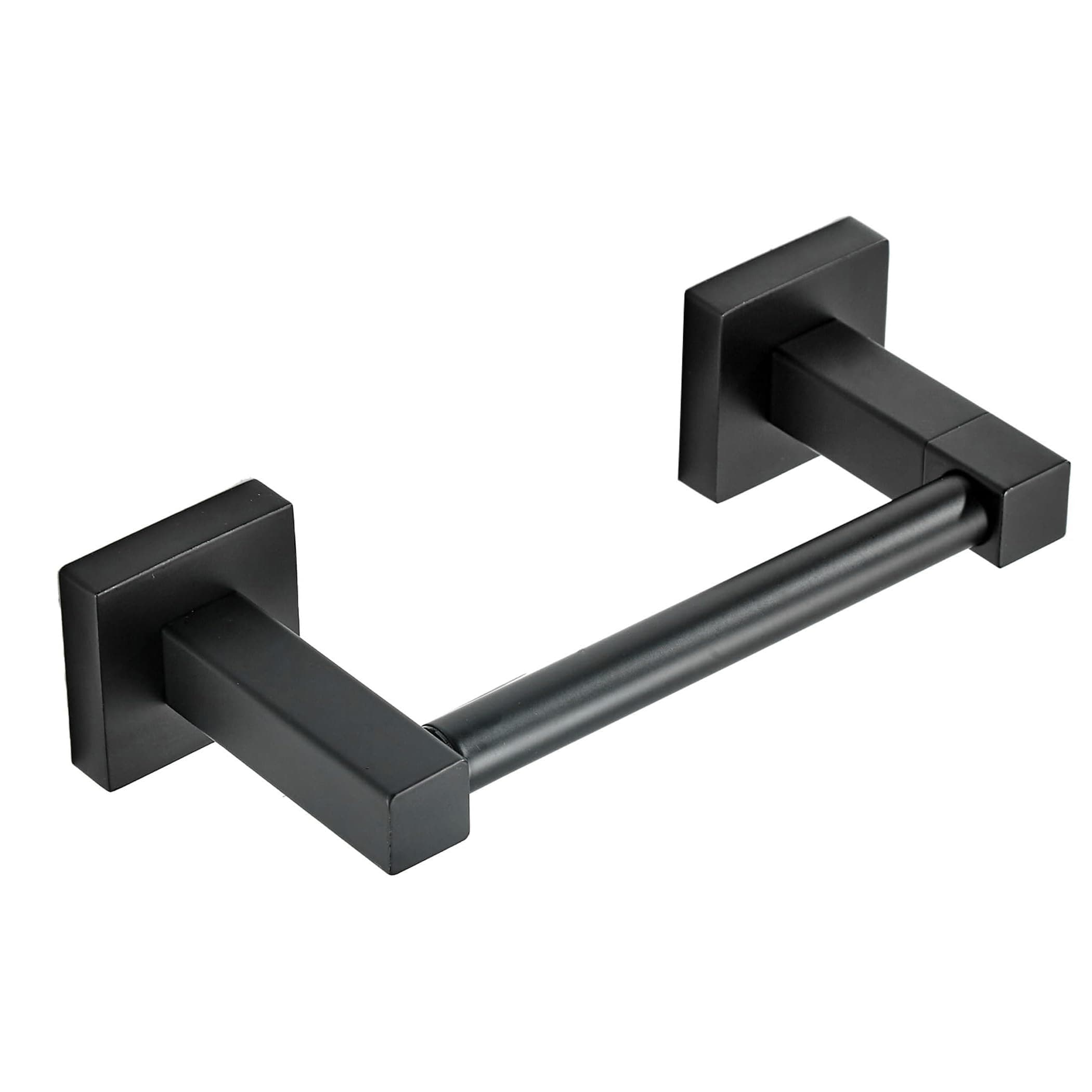 Black Wall-Mounted Toilet Paper Holder for Bathroom