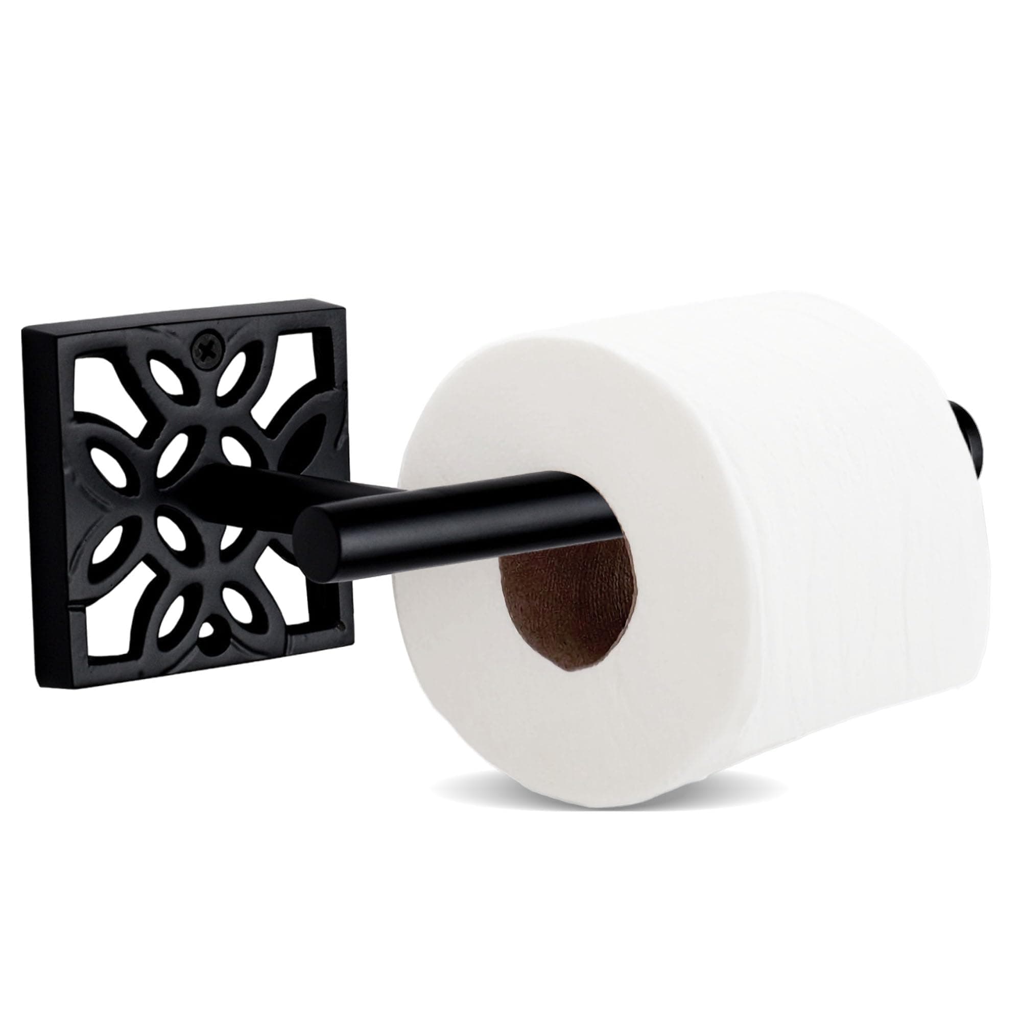 Modern Farmhouse Black Toilet Paper Holder, Rustproof Wall Mount for Bathroom