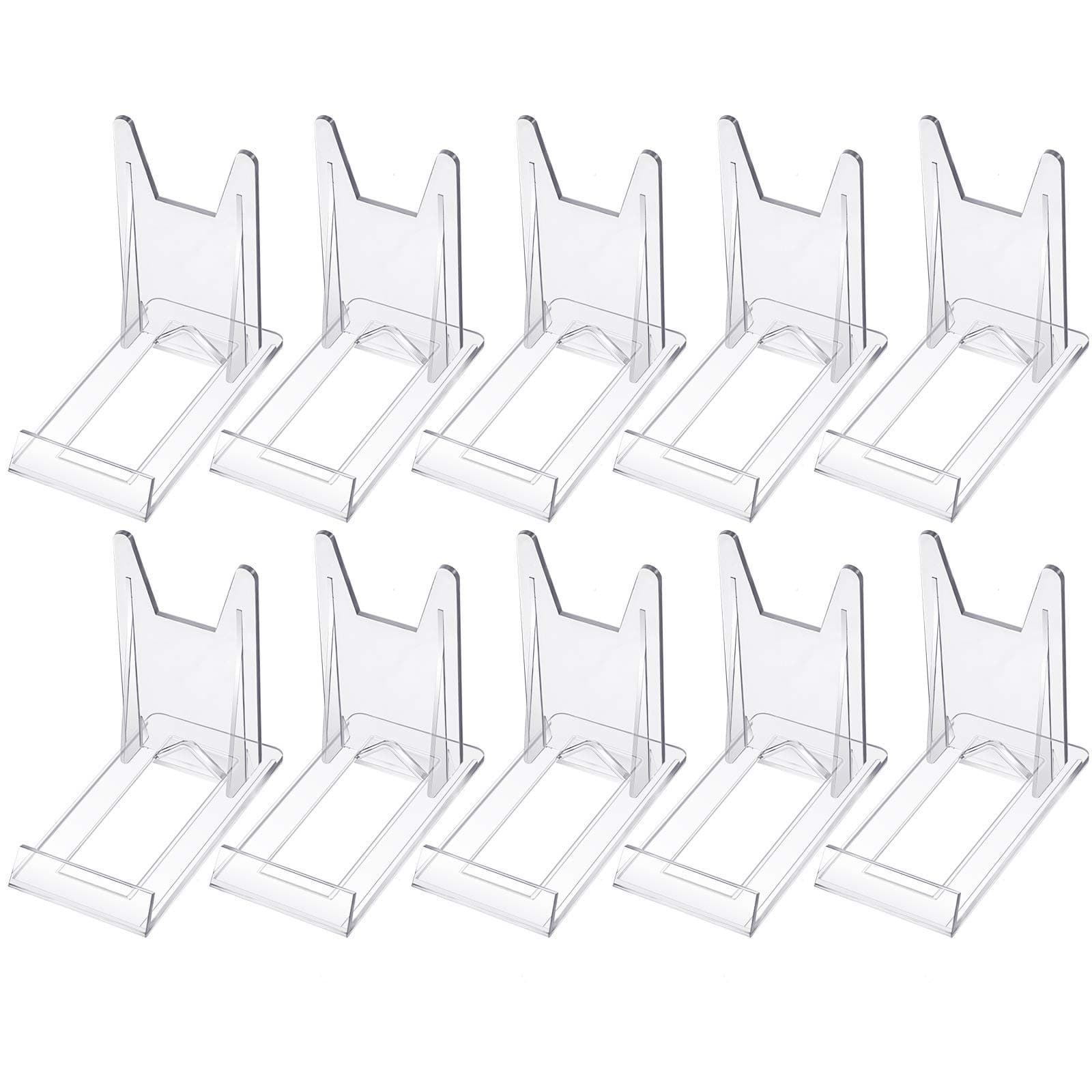 Zonon Clear Mini Acrylic Plate Stands for Picture Display