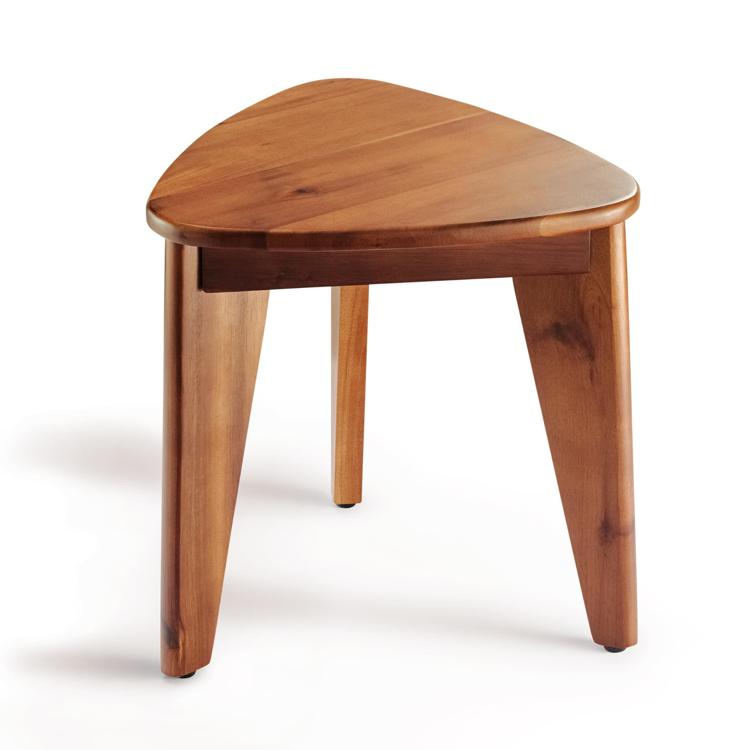 HOLANA Acacia Wood 12" Corner Shower Footrest - Waterproof Bench for Inside Shower