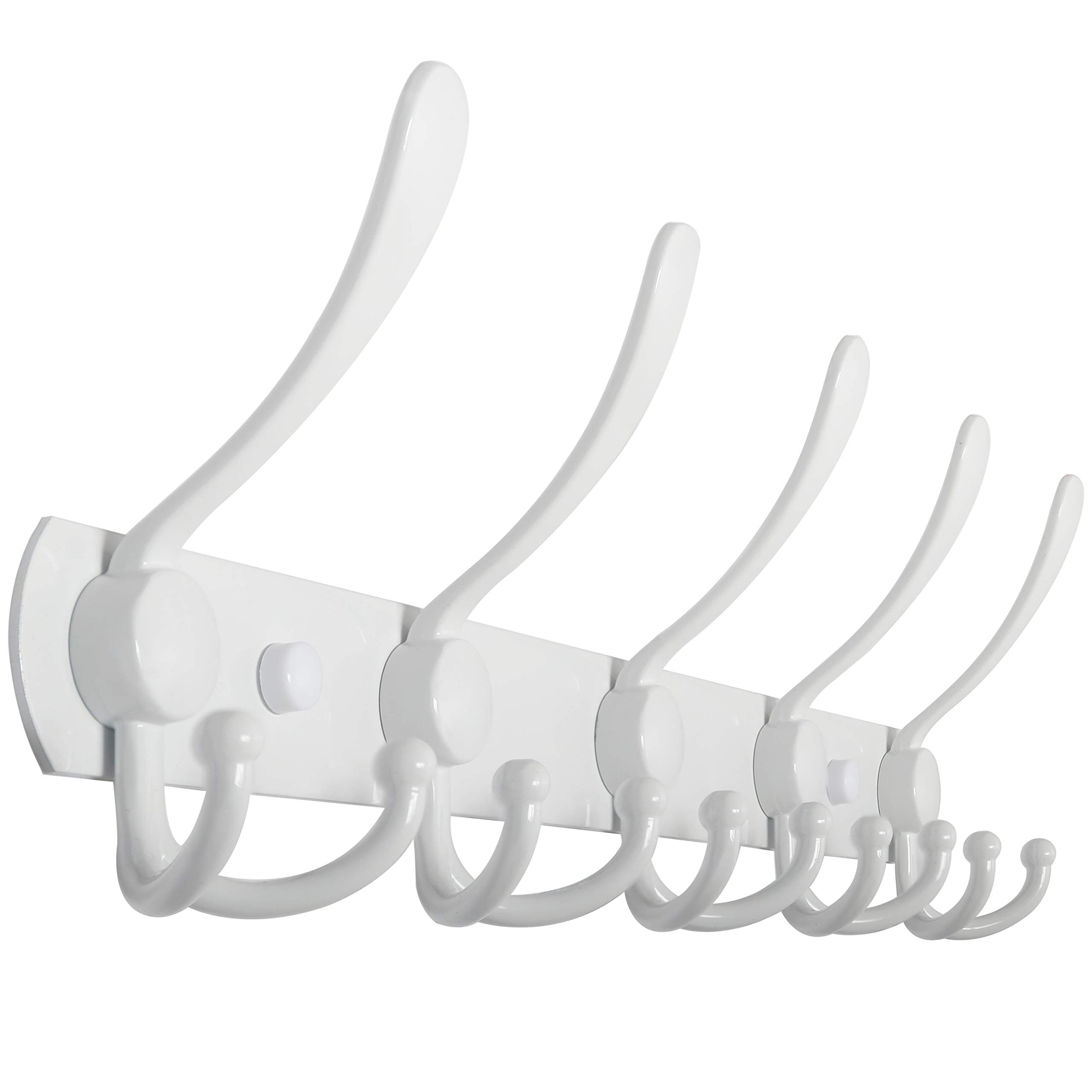 WEBI Wall Mount Coat Rack with Hooks for Jackets and Clothes
