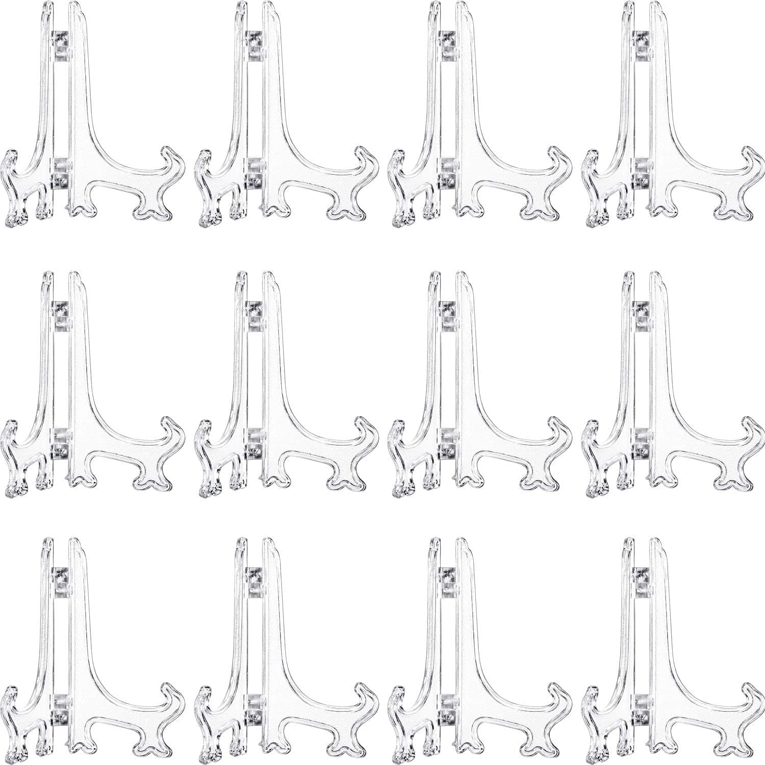 Boao 12 Pack Clear Display Card Easel for Weddings and HomeDecoration