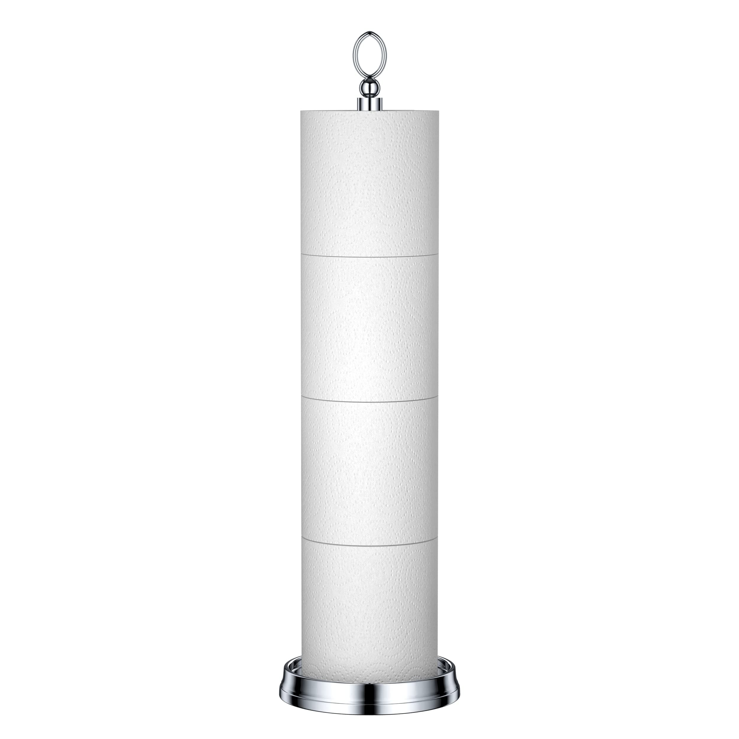 Chrome Heavy Duty Toilet Paper Holder with Reserve Function