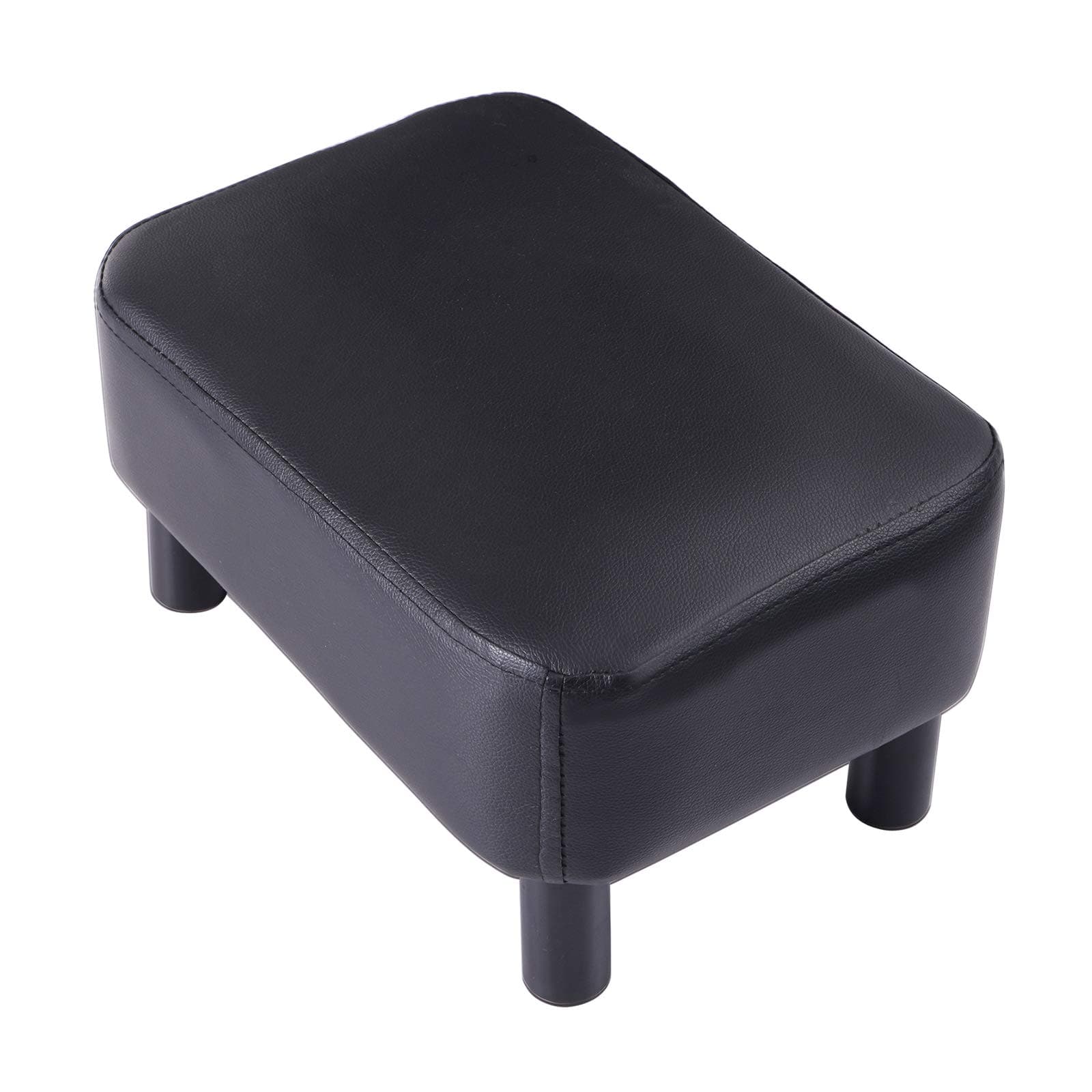 IBUYKE Black Padded 16.54" Rectangular Footstool RF-BD210