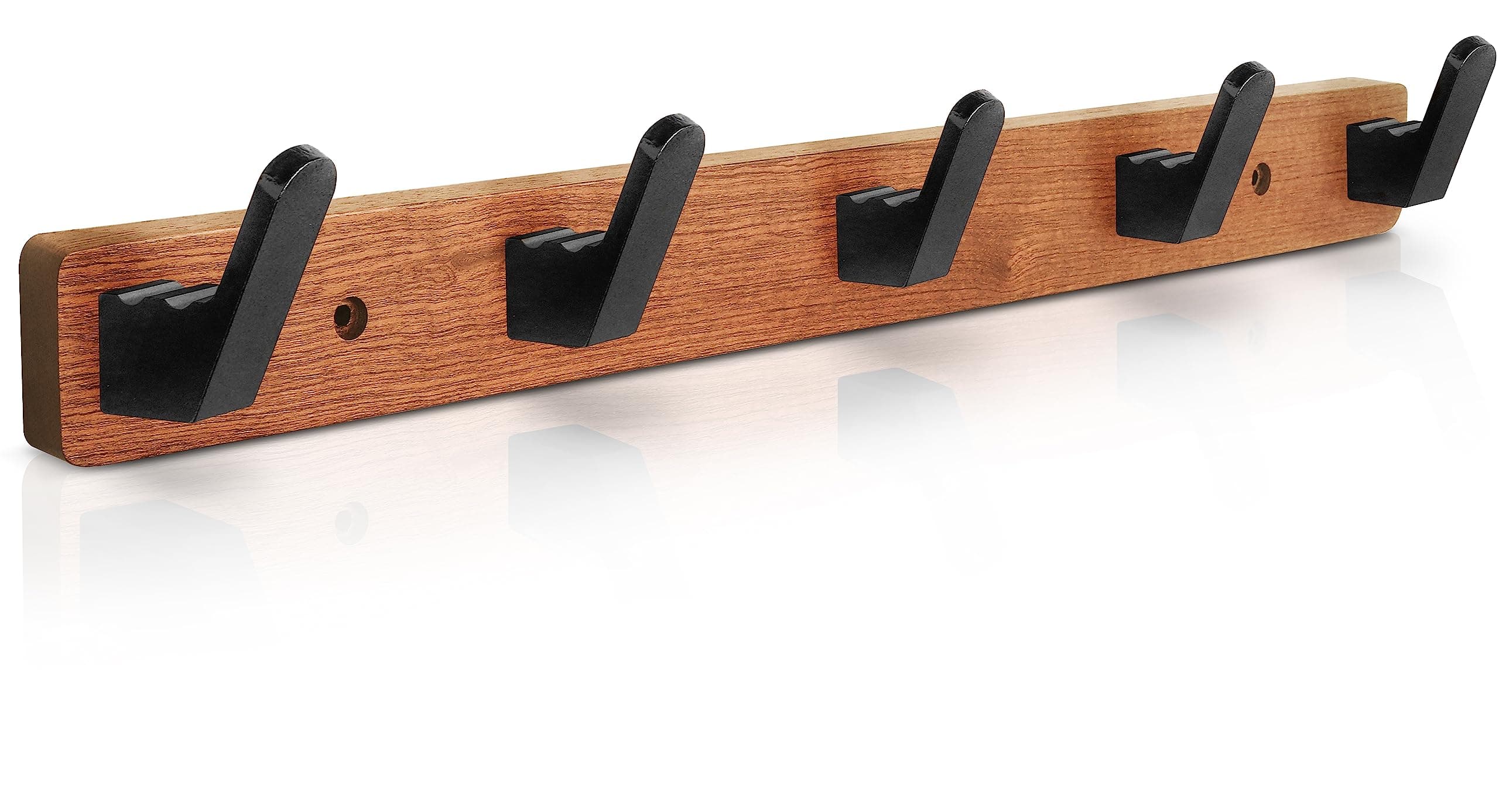 Rustic Wall Mounted Coat Rack with 5 Hooks for Entryway