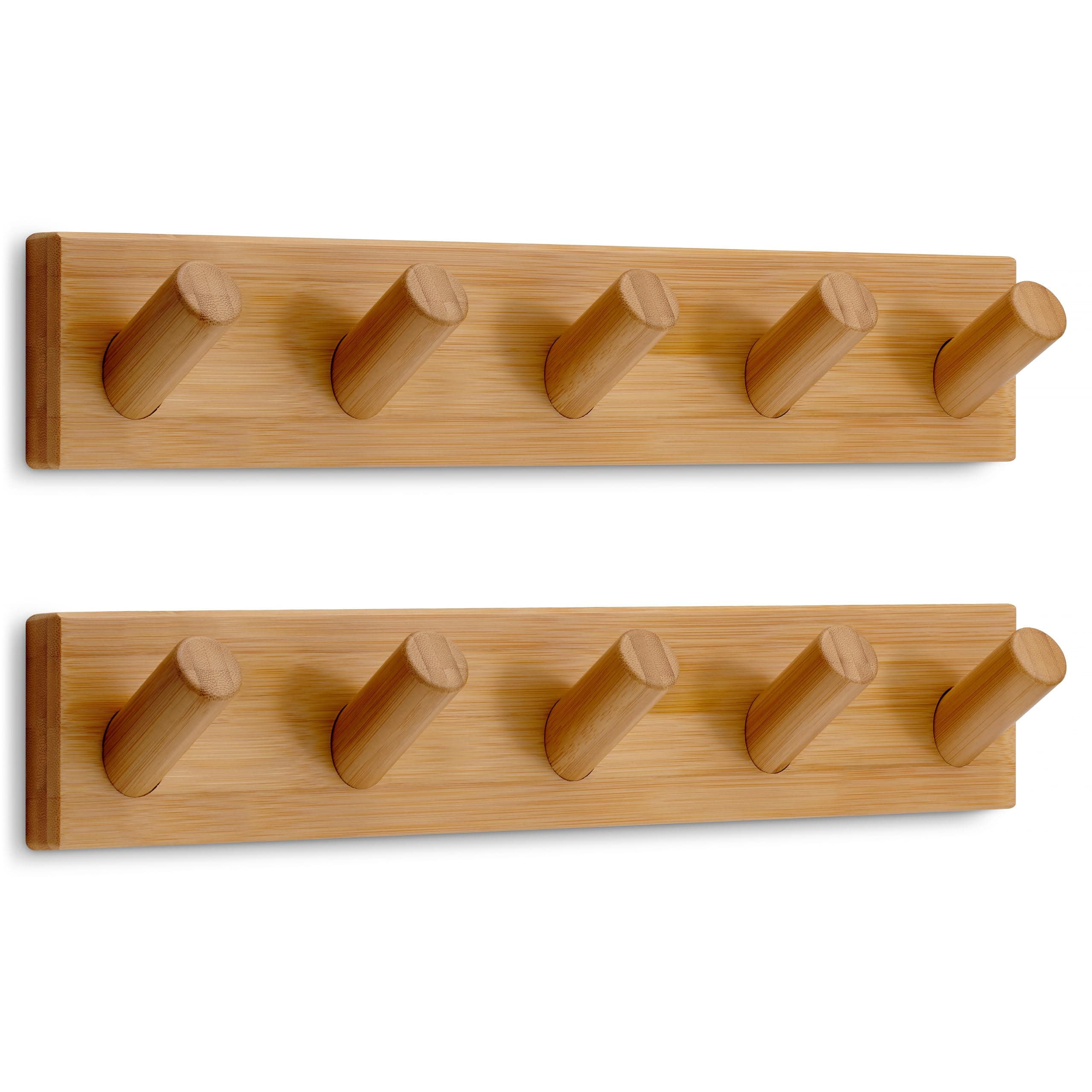 Modern Scandinavian Wall Coat Rack with 5 Hooks