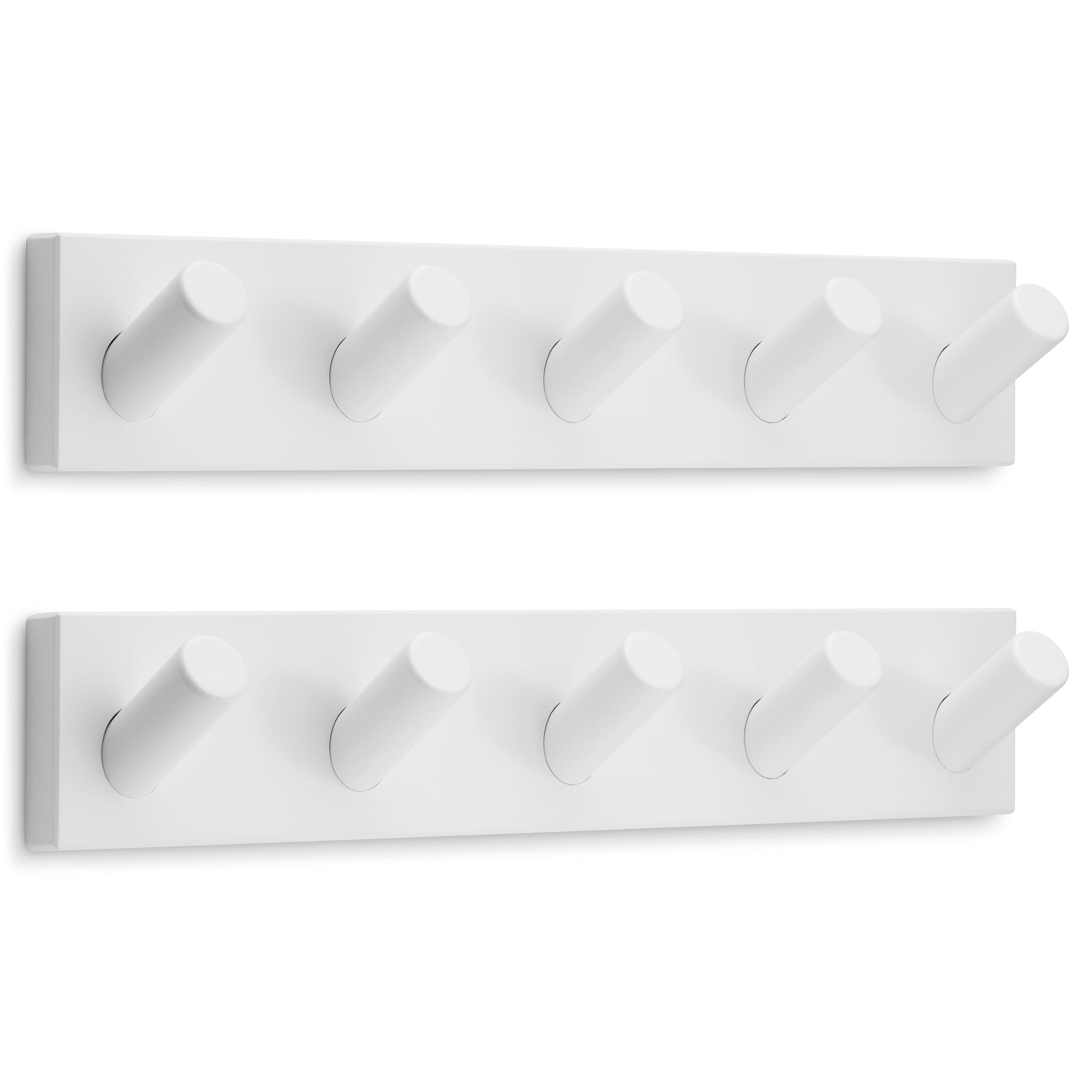 LARHN 2-Pack Wall Mounted Coat Rack with 5 Hooks - Modern Scandinavian Design