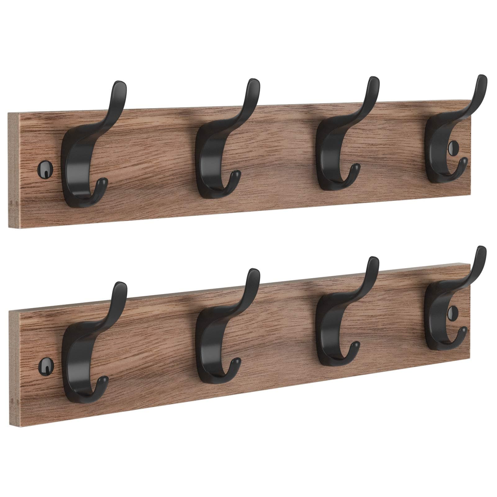 Wall Mounted Coat Rack Set for Entryway or Living Room - 2 Pack