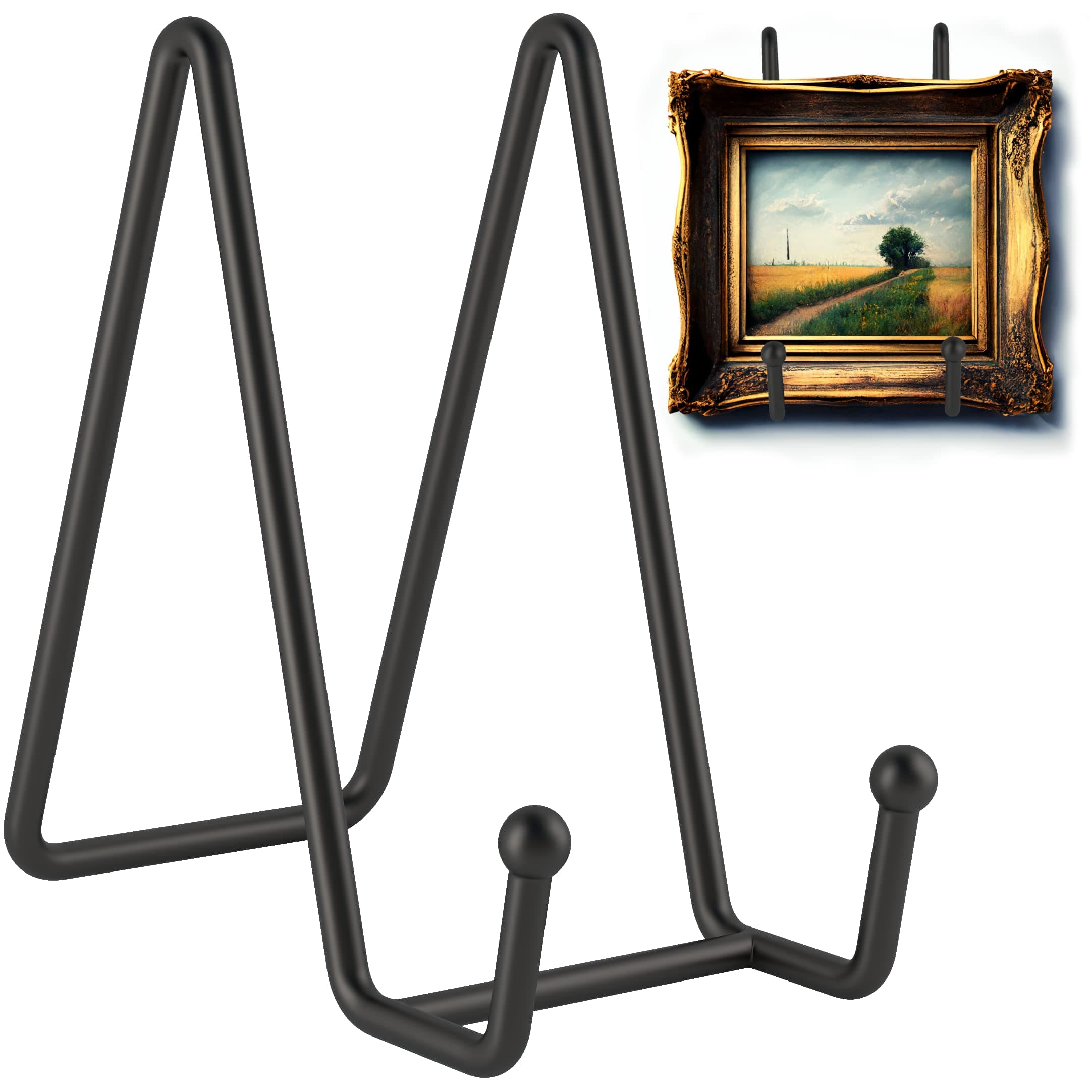 2-Pack 6 Inch Black Iron Plate Stands for Display and Holding Pictures, Dishes, Books, Photos, Artɛɛɛɛɛɛɛɛɛɛɛɛɛɛɛɛɛɛɛɛɛɛ